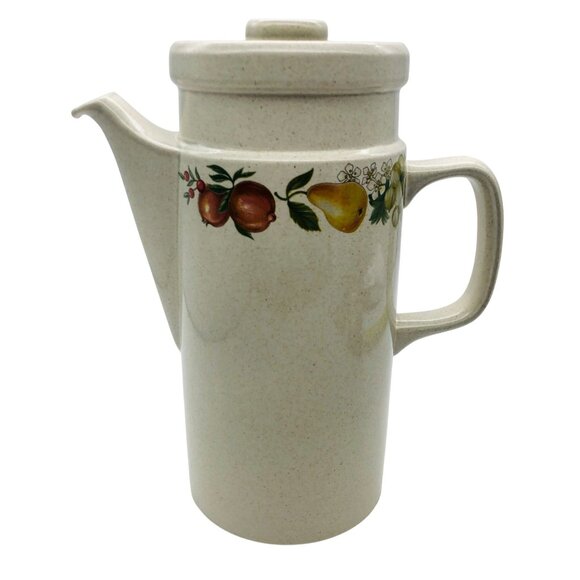 Wedgwood Other - Vtg Wedgwood Quince Stoneware Coffee Pot & Lid Ring of Fruit Discontinued